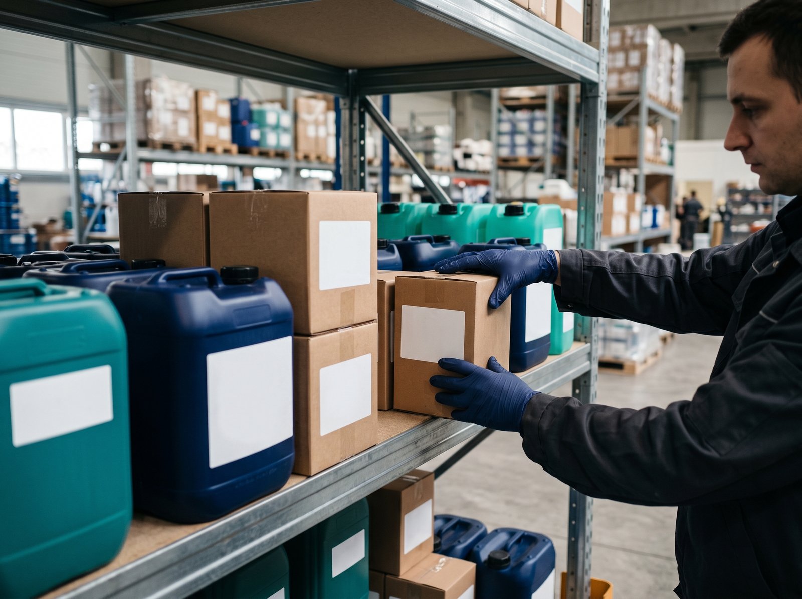 chemical packaging on warehouse … 202607251446