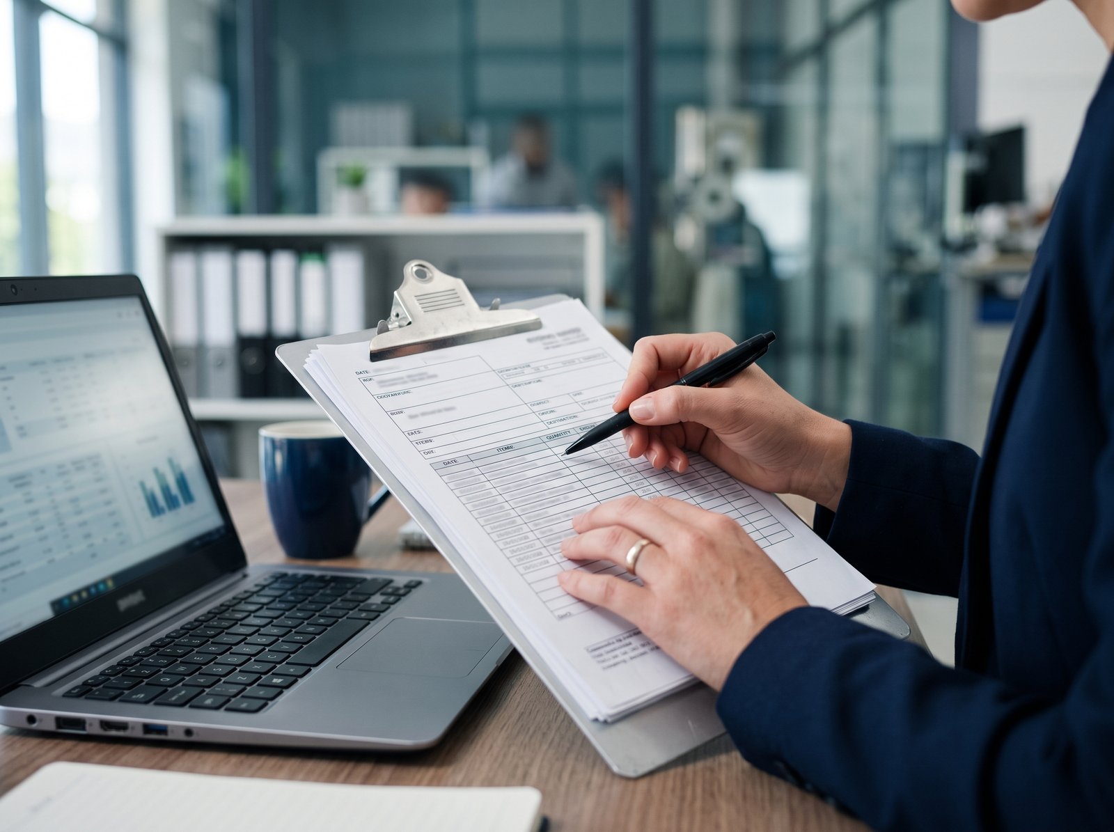 hands reviewing paperwork laptop 2k 202607251508