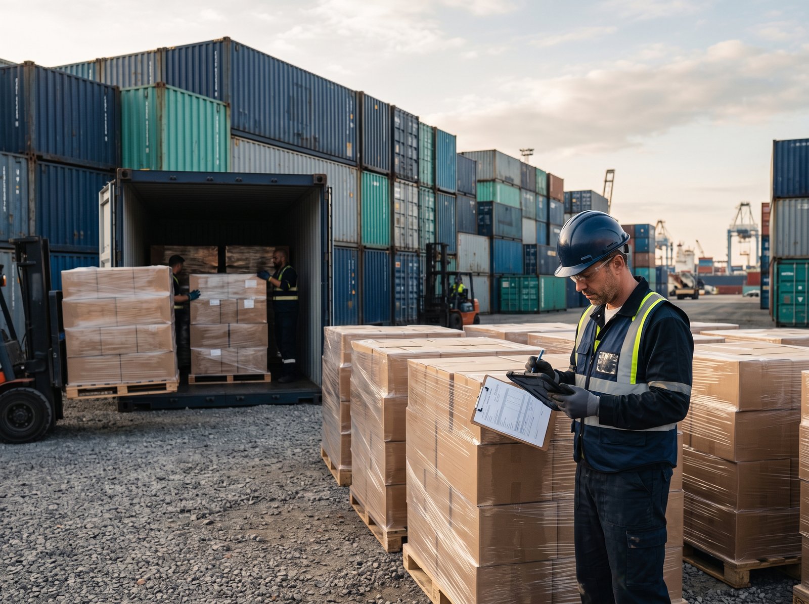 shipping containers being loaded 2k 202607251456